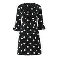 Robe à pois rétro française, à la fois tendance et décontractée