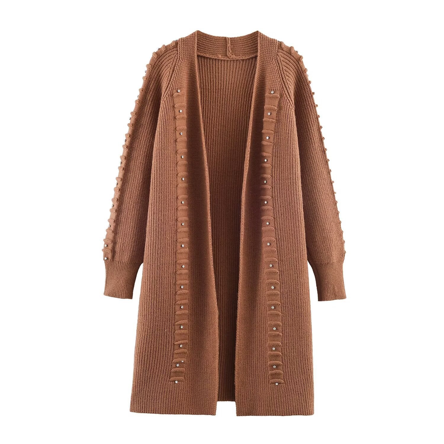 Gilet cardigan ample en maille à rivets, nouvelle collection