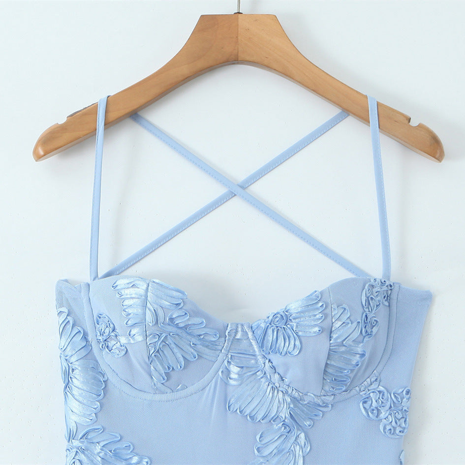 Robe française romantique et sexy à armatures en acier