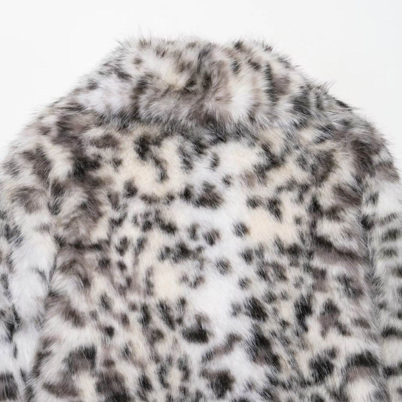 veste en fourrure synthétique à imprimé animal