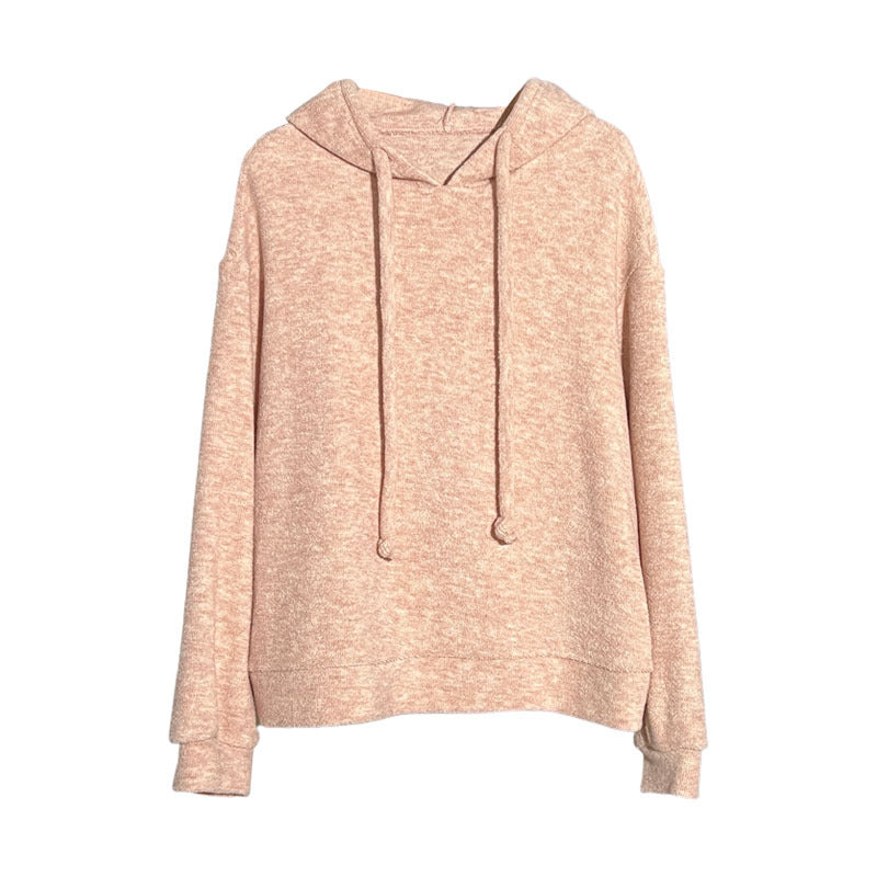 Sweat-shirt rose foncé à capuche avec cordon de serrage