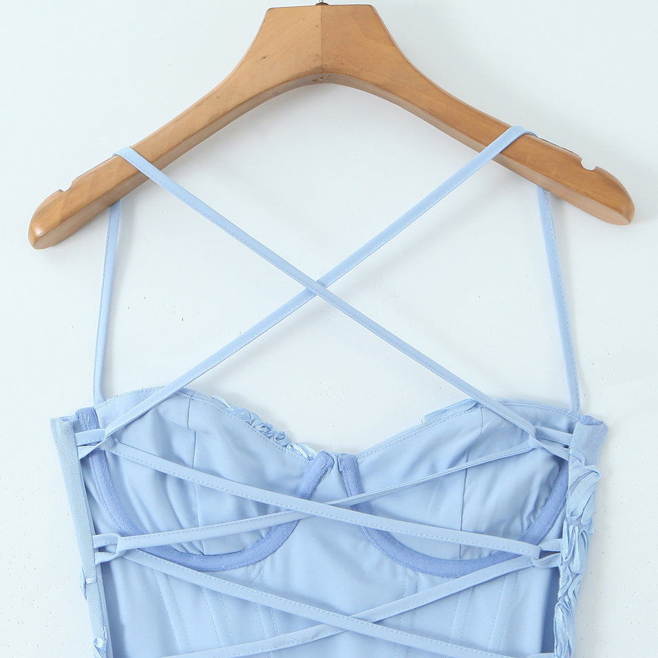 Robe française romantique et sexy à armatures en acier