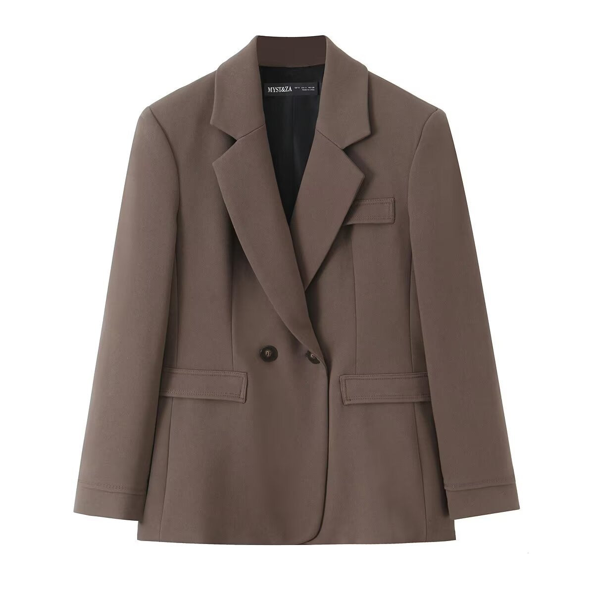 Ensemble 2 pièces, veste de costume croisée avec pantalon à jambes resserrées