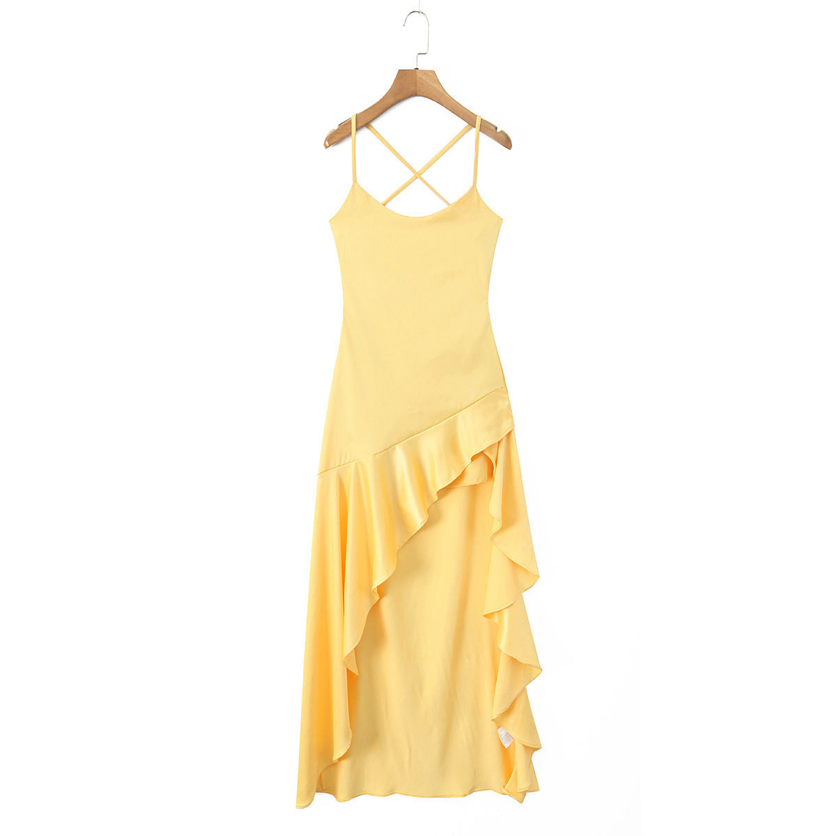 Robe longue fendue asymétrique et sexy