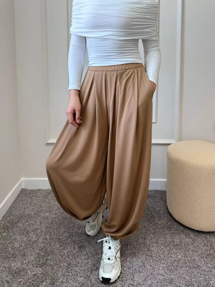 Pantalon ample et décontracté à jambes larges