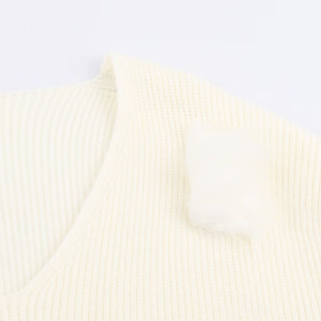 jupe courte en maille duveteuse style décontracté à poignets délicats