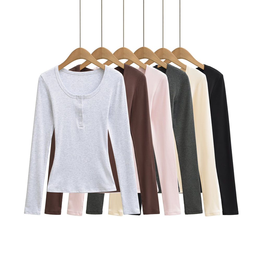 T-shirt pull à manches longues jusqu'à la taille