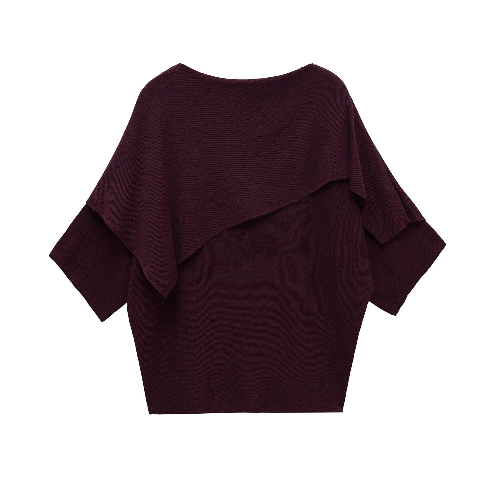 Model tendance style décontractée couleur rouge pourpre