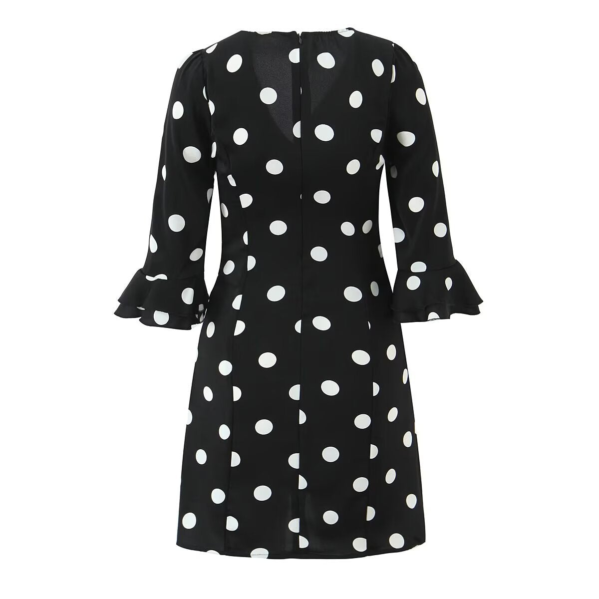 Robe à pois rétro française, à la fois tendance et décontractée