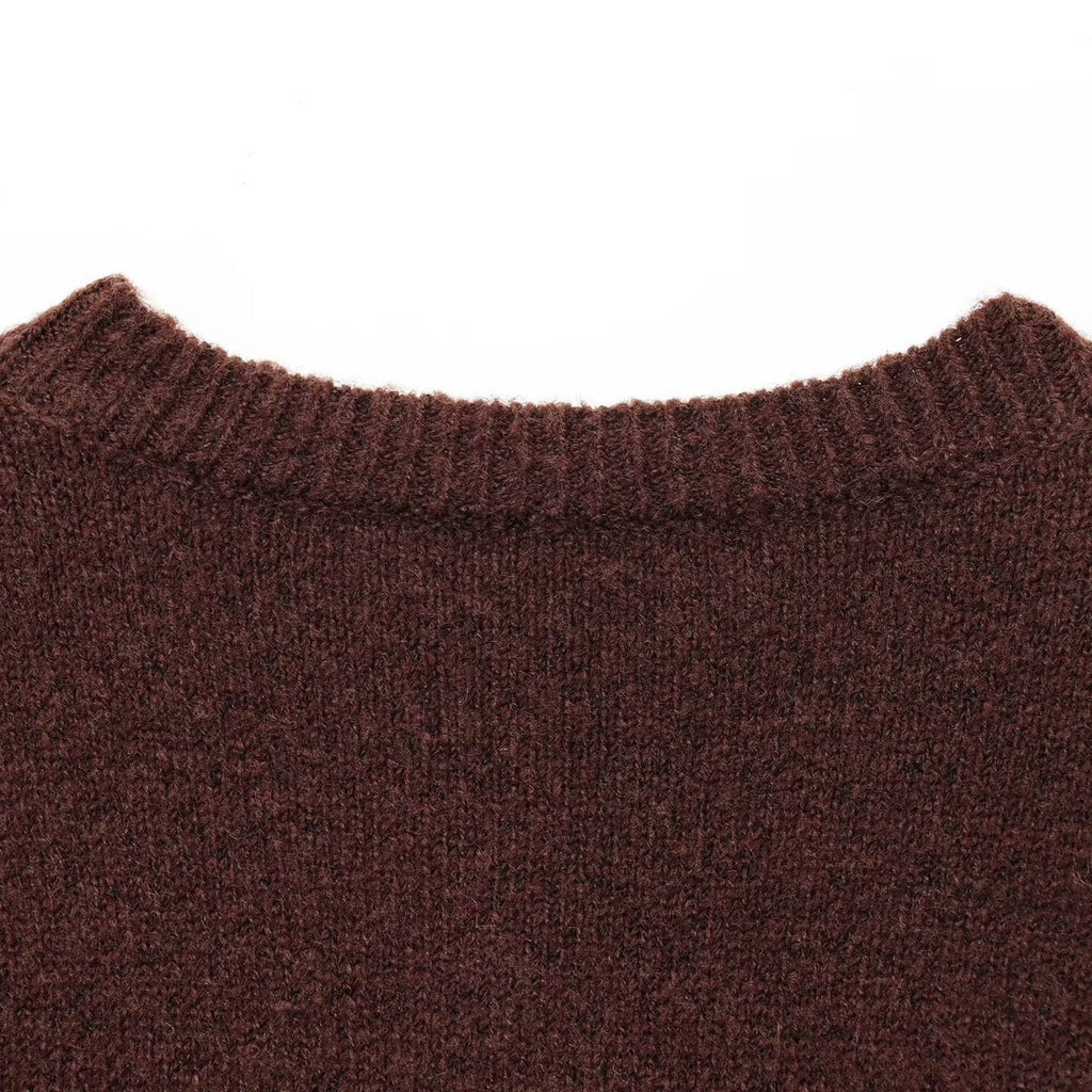 Pull à col rond amincissant tendance