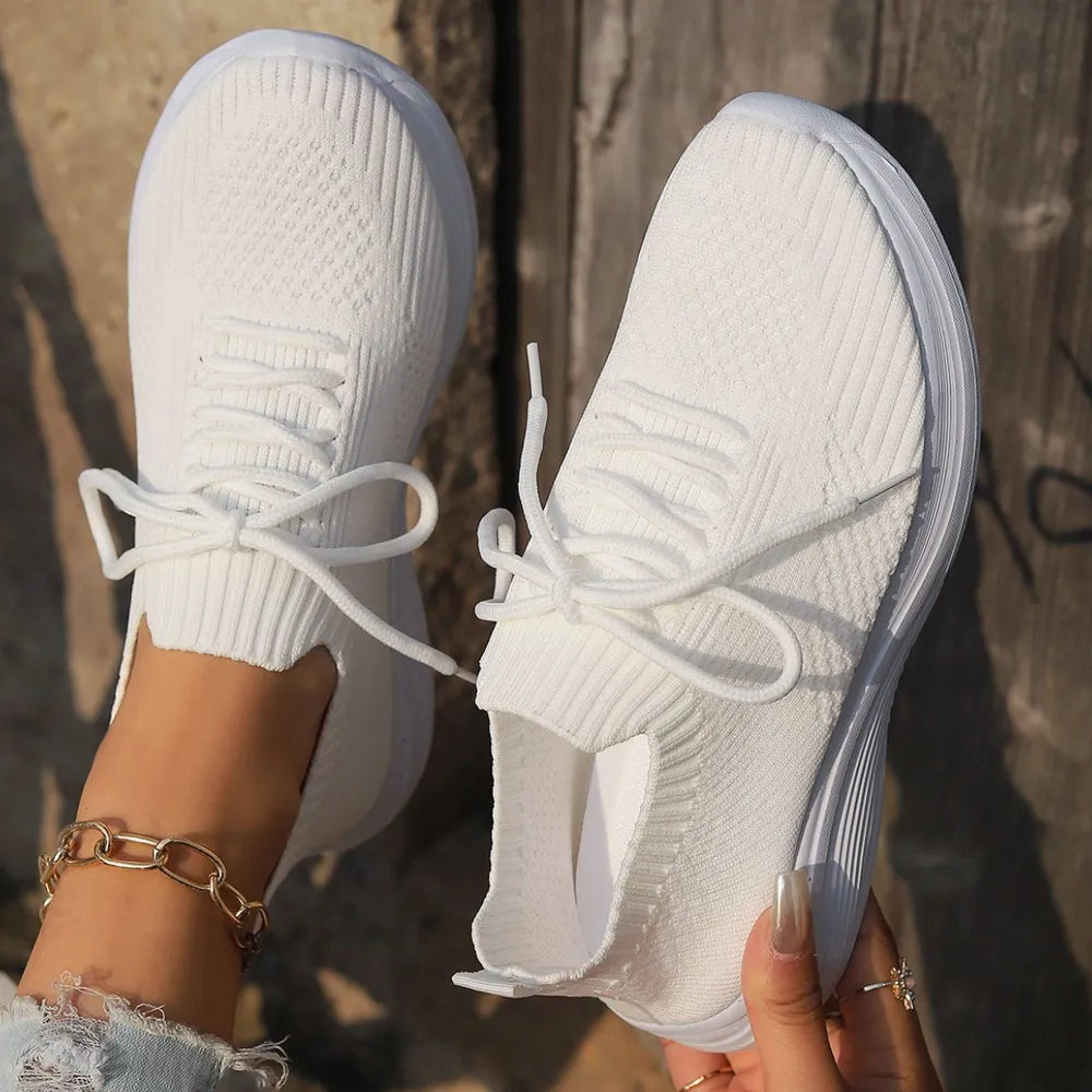 Chaussures de sport respirantes en maille à lacets