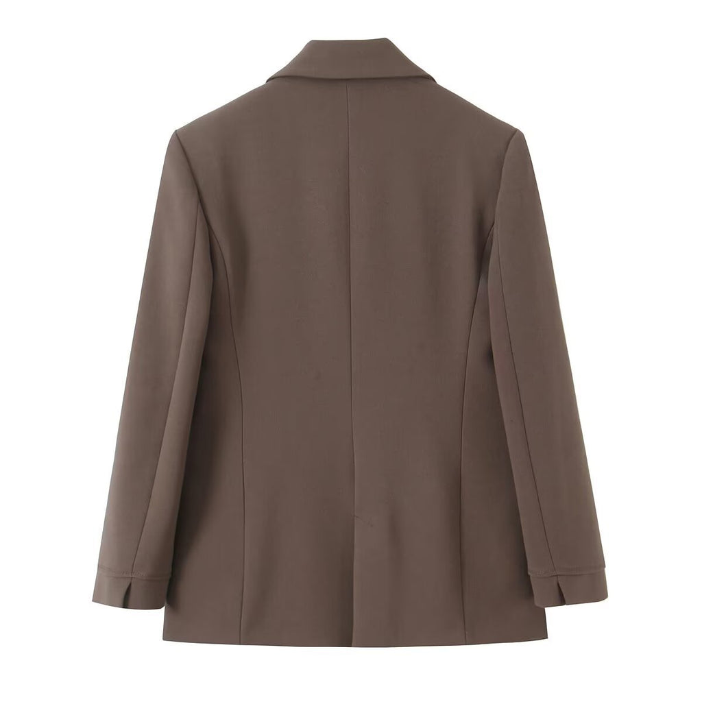 Ensemble 2 pièces, veste de costume croisée avec pantalon à jambes resserrées