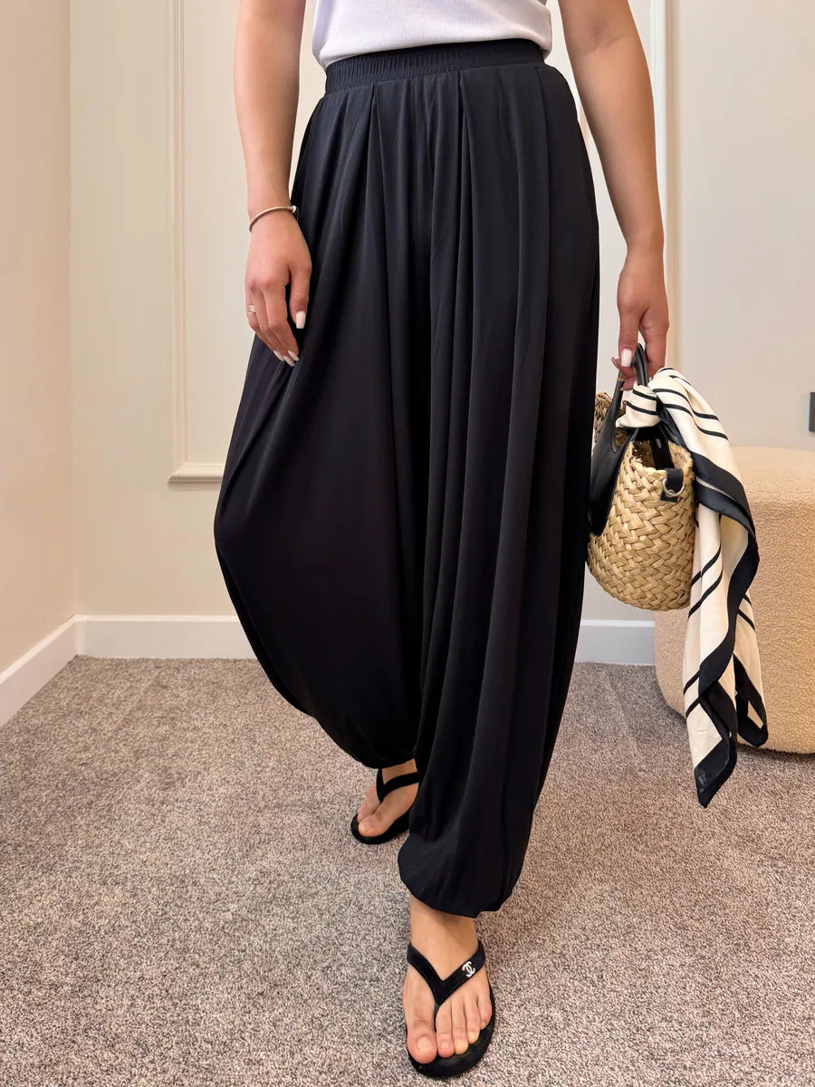 Pantalon ample et décontracté à jambes larges