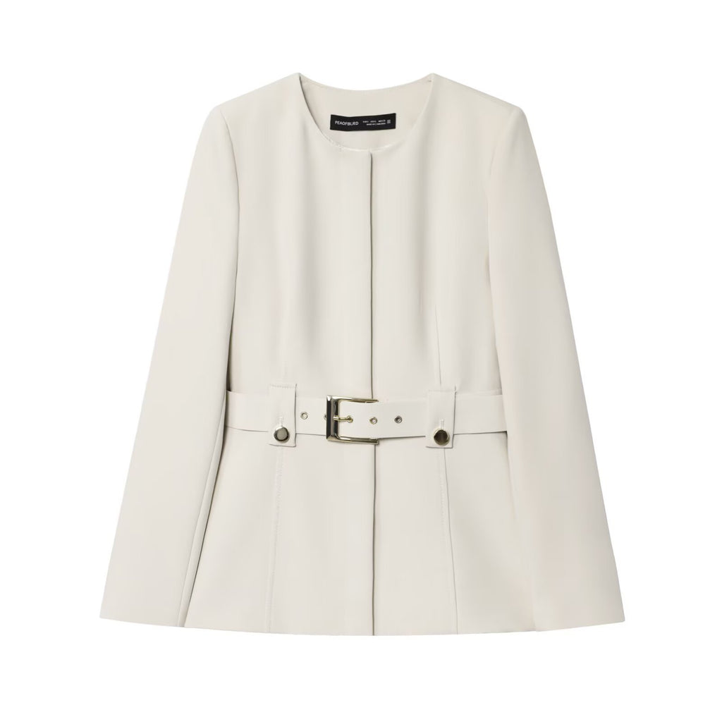 Ensemble veste et pantalon avec ceinture ajustée