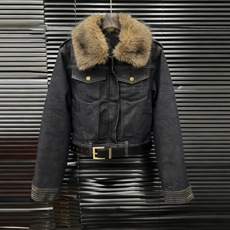 Ensemble deux pièces veste courte en coton + jean