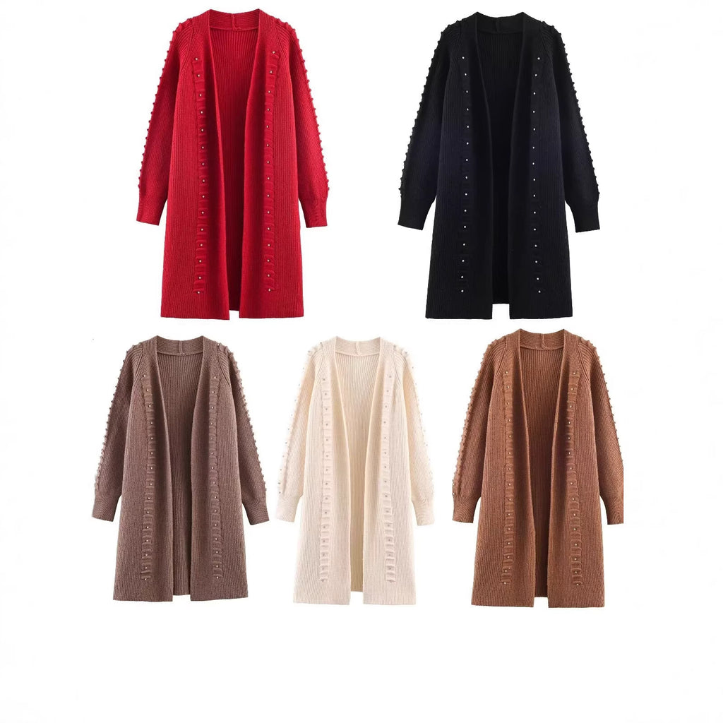 Gilet cardigan ample en maille à rivets, nouvelle collection