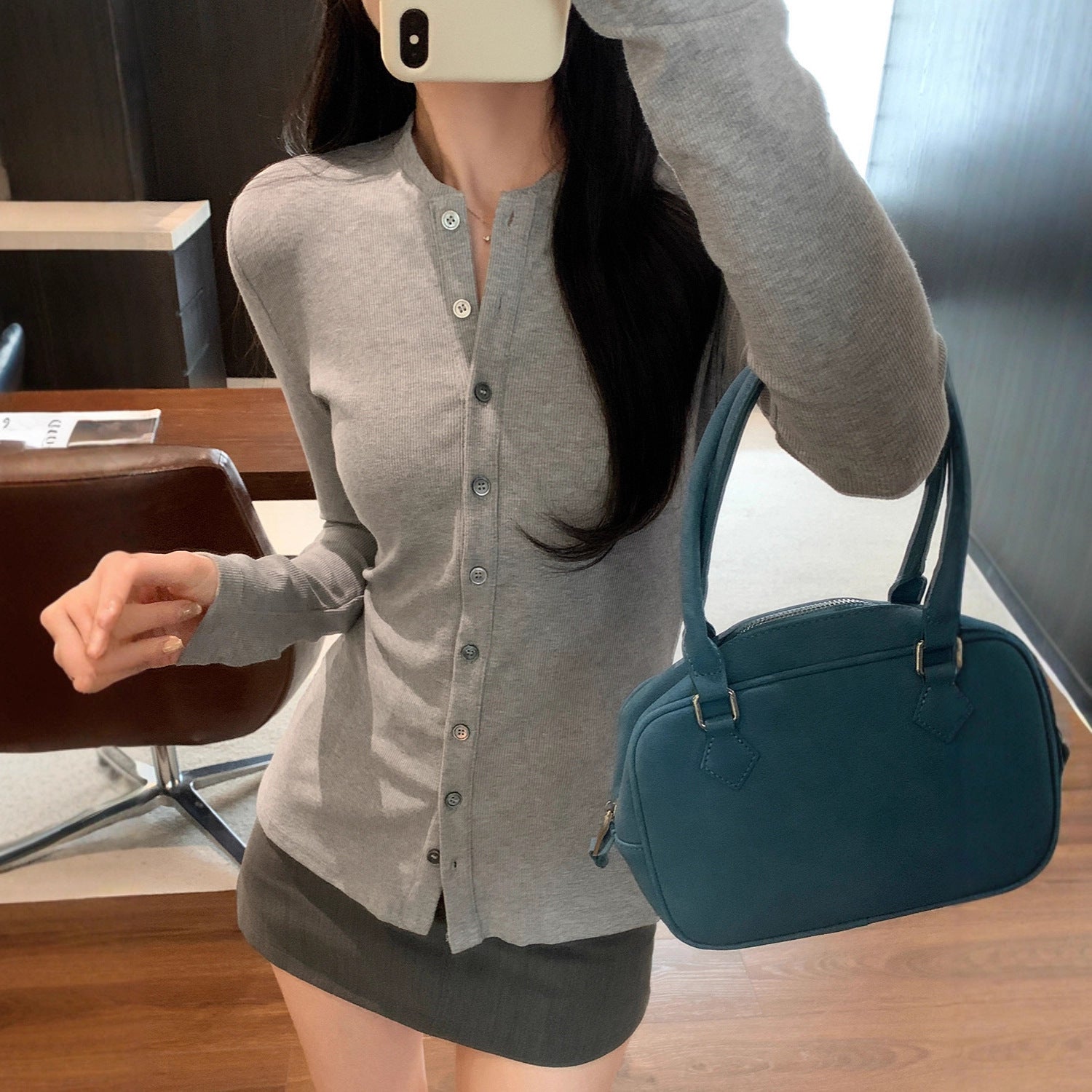 T-shirt à manches longues boutonné Pure Desire