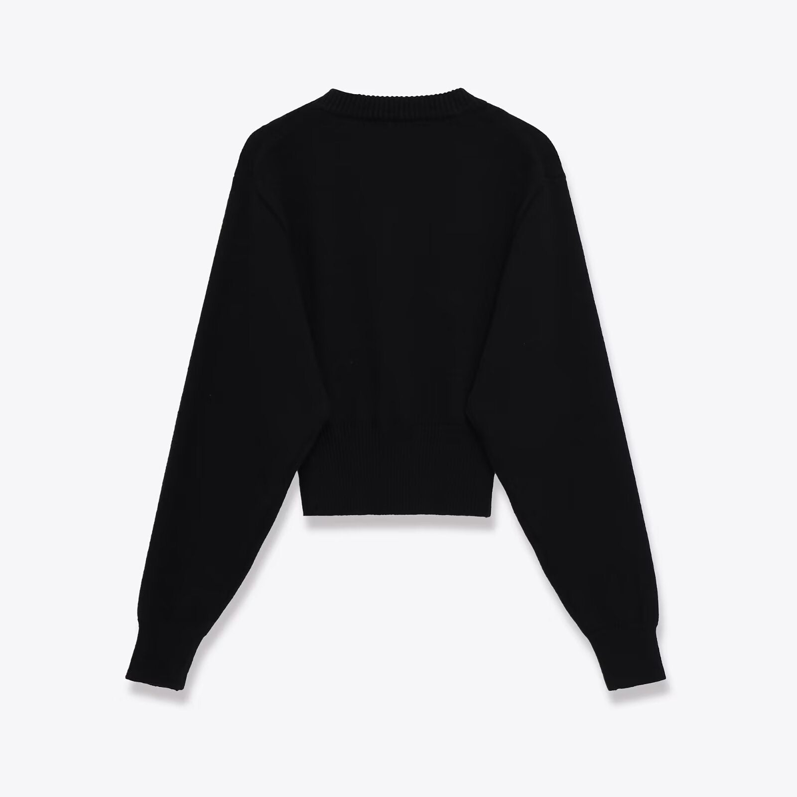 pull à col rond et manches longues tricoté