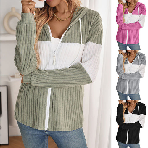 Cardigan à manches longues zippé, tendance