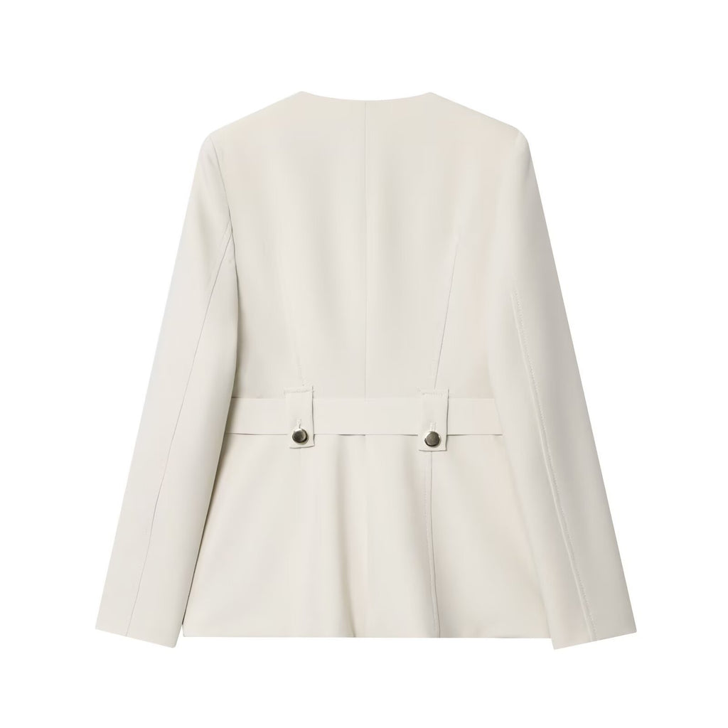 Ensemble veste et pantalon avec ceinture ajustée