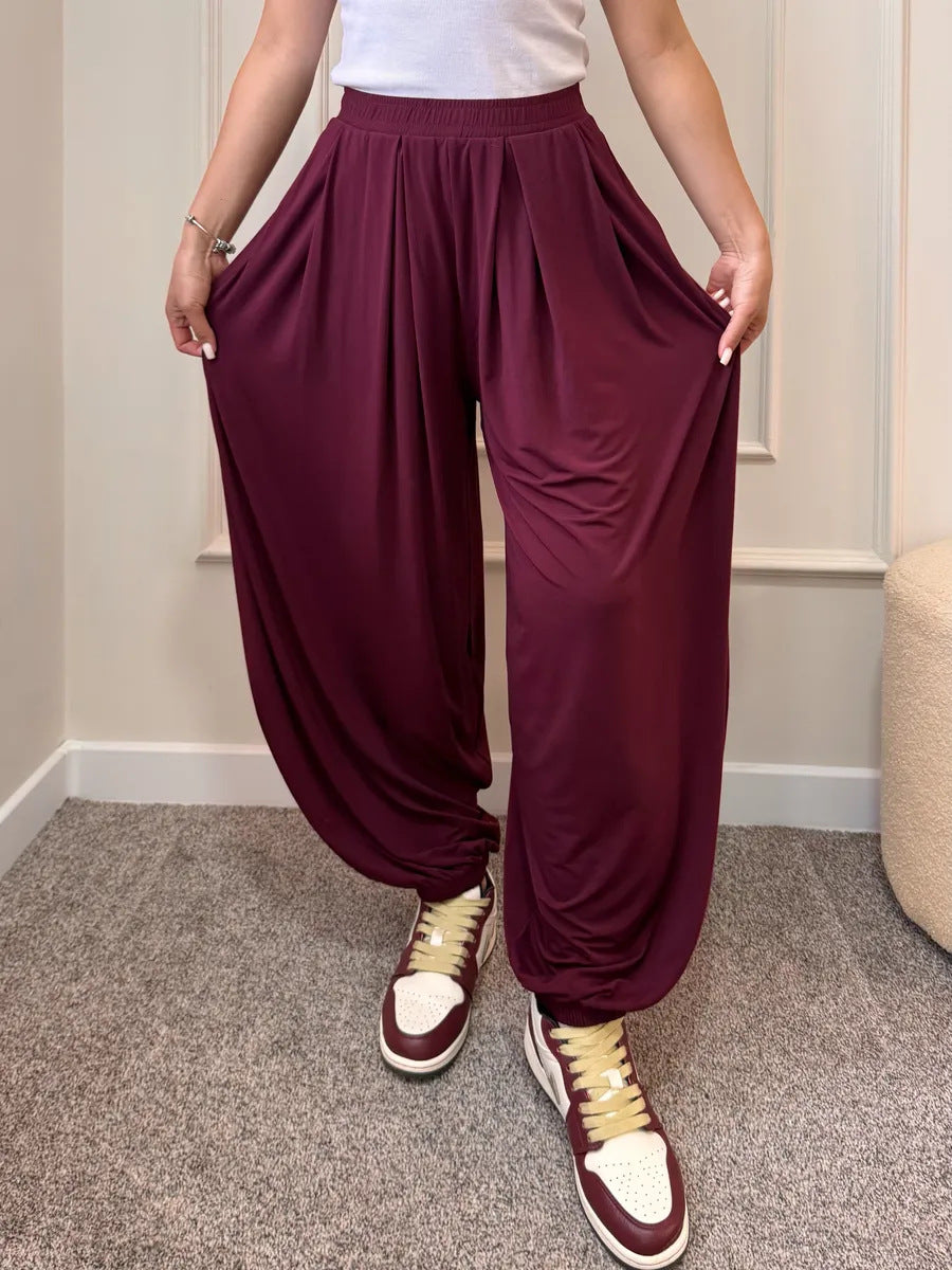 Pantalon ample et décontracté à jambes larges