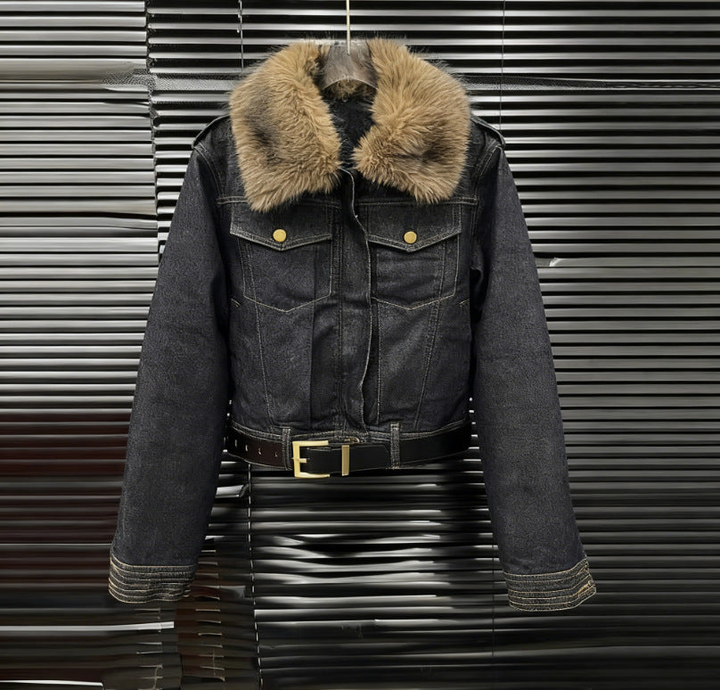 Ensemble deux pièces veste courte en coton + jean