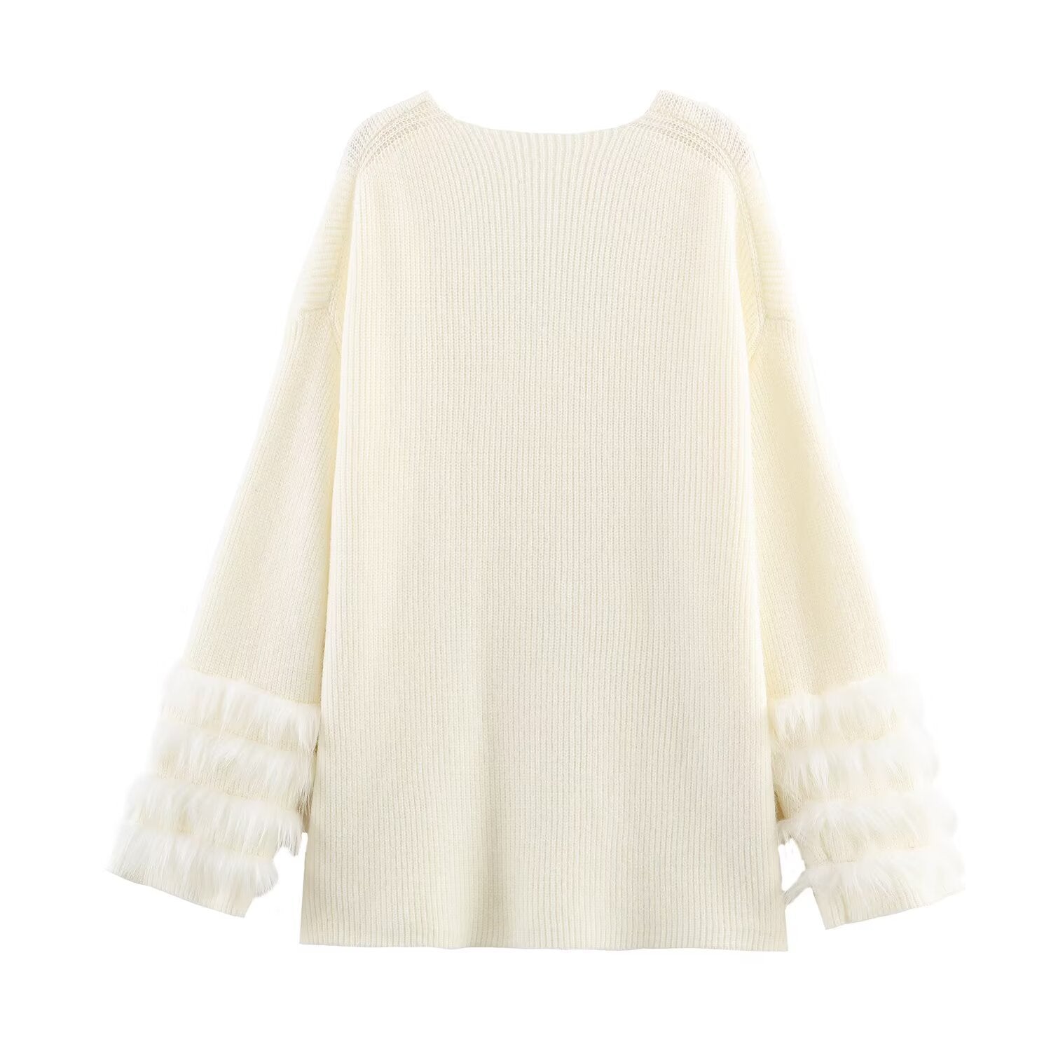 jupe courte en maille duveteuse style décontracté à poignets délicats