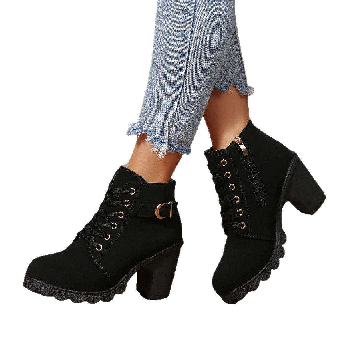 Bottes à talon compensé