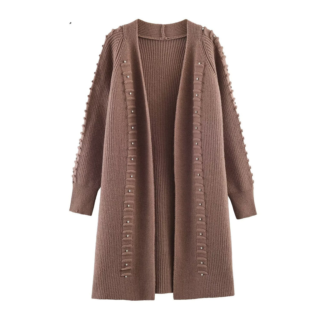 Gilet cardigan ample en maille à rivets, nouvelle collection