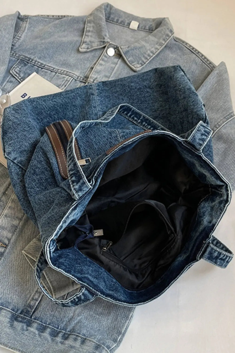 Sac fourre-tout en jean moyen