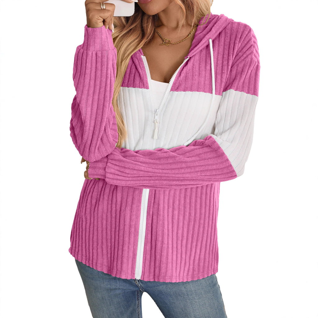 Cardigan à manches longues zippé, tendance