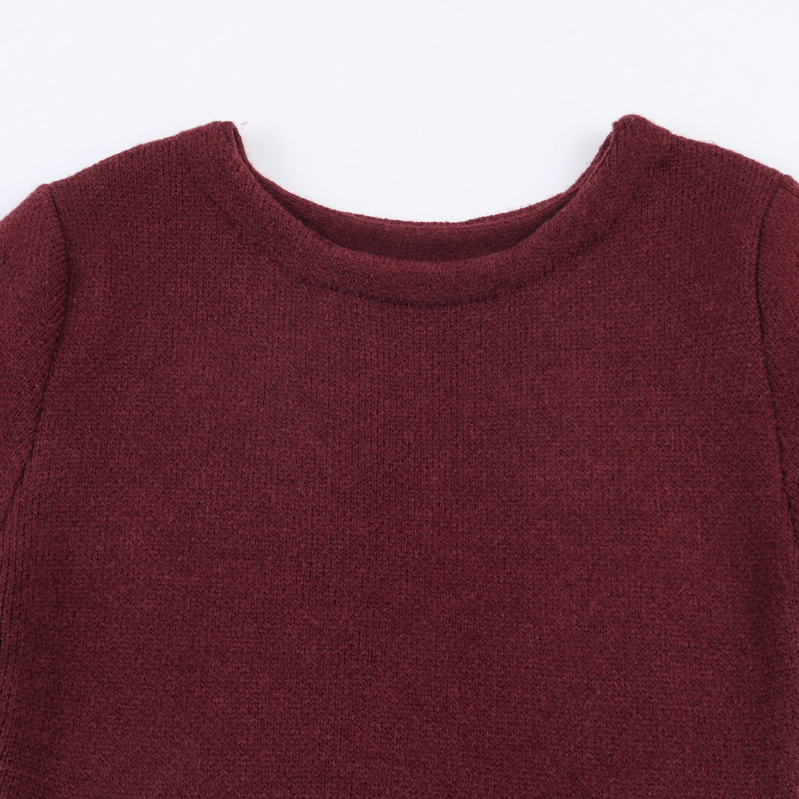 Robe tricotée patchwork en fausse fourrure