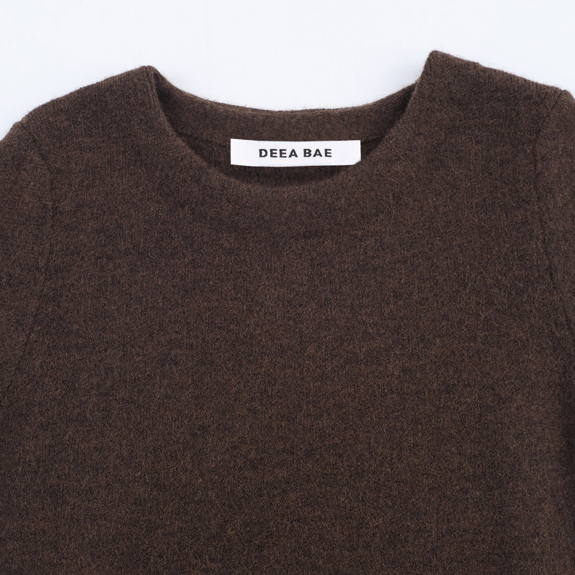 Robe tricotée patchwork en fausse fourrure