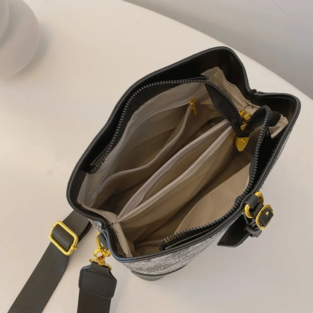 Sac bandoulière imprimé serpent