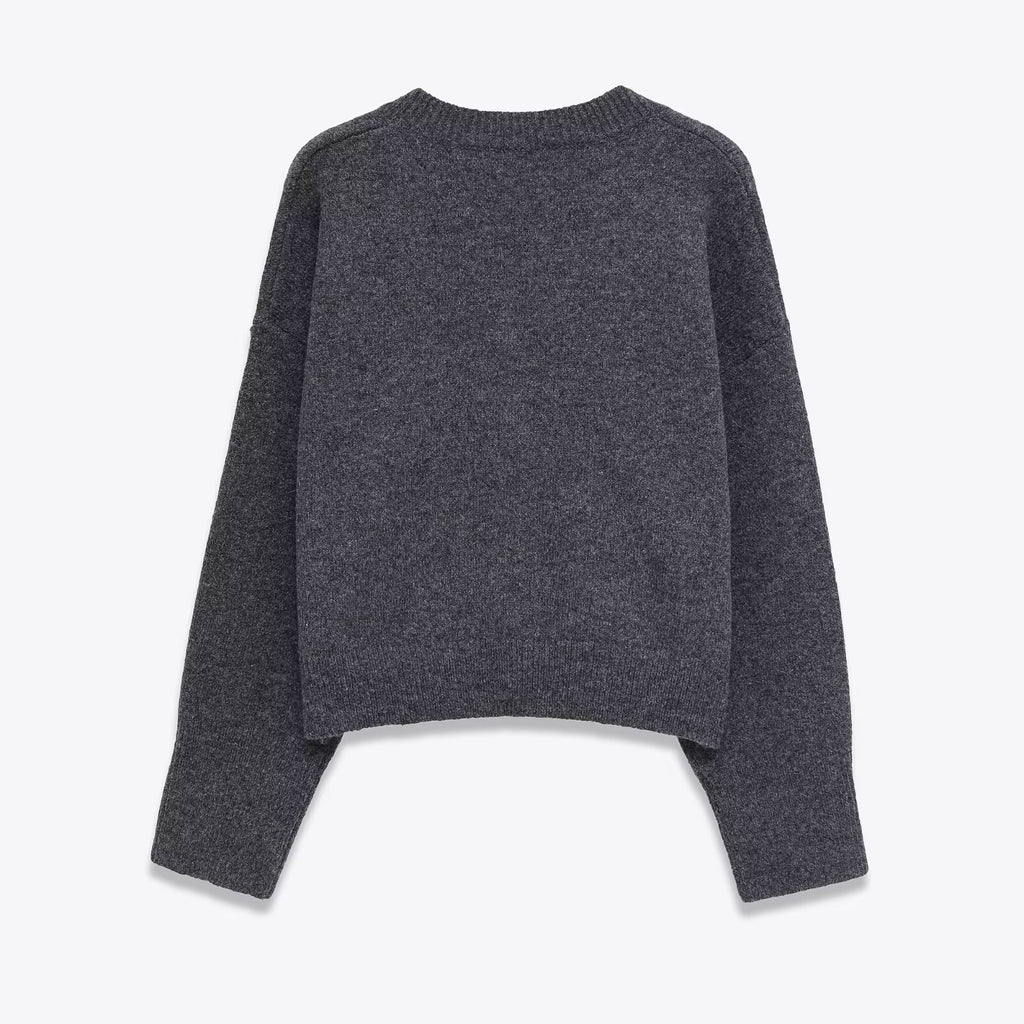 Pull en maille col en V.