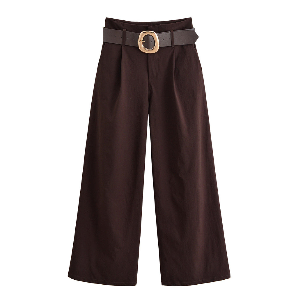 Pantalon large avec ceinture