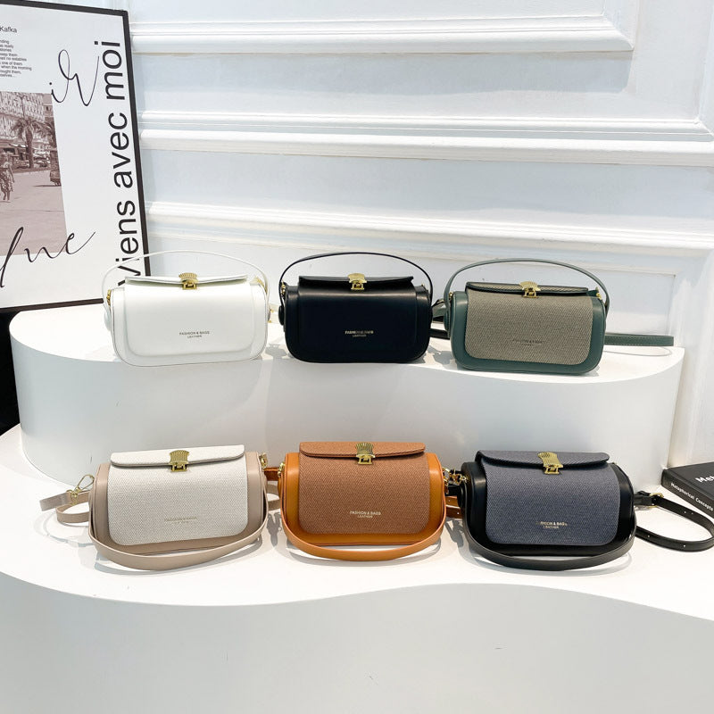 Sac carré tendance et élégant, petit format, bandoulière, sac à main simple et littéraire