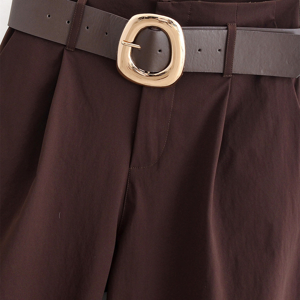 Pantalon large avec ceinture