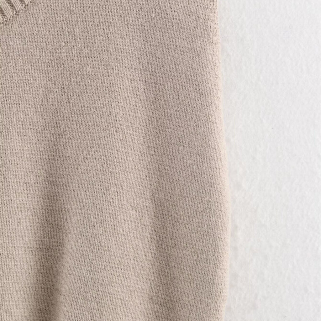 Gilet tricoté sans manches à col rond, nouvelle collection