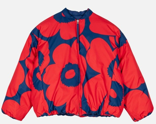 doudoune à col montant, veste en coton imprimé