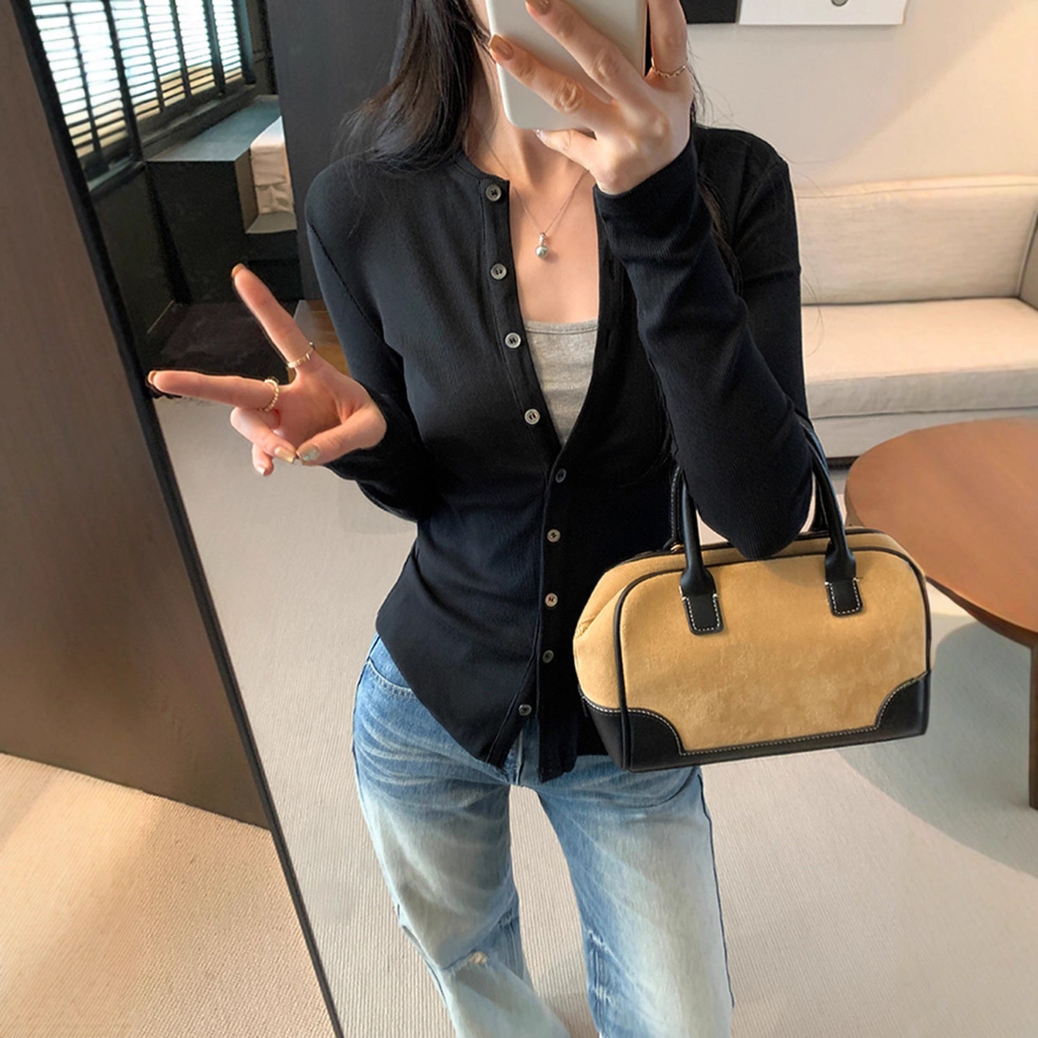 T-shirt à manches longues boutonné Pure Desire