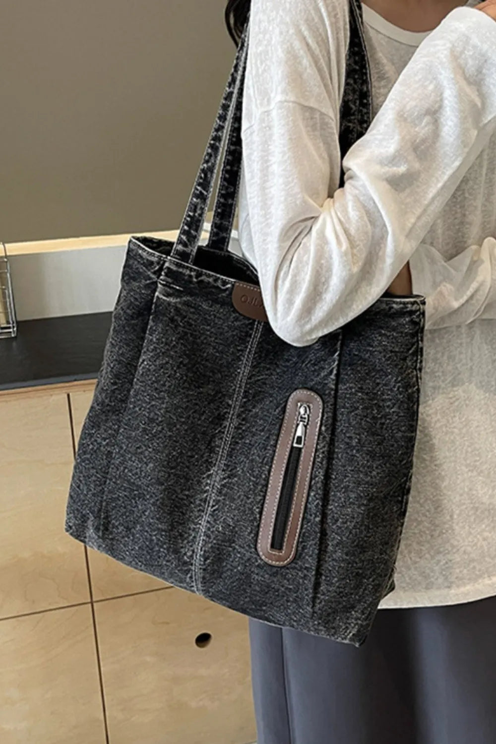 Sac fourre-tout en jean moyen