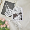 Ensemble de lingerie sexy en dentelle transparente