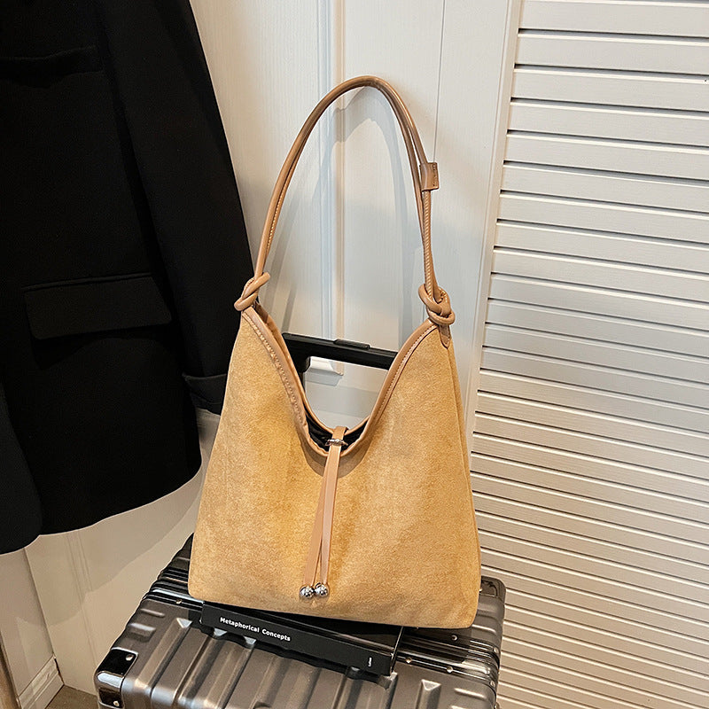 Sac bandoulière rétro, grande capacité, style décontracté pour tous les jours avec une texture premium